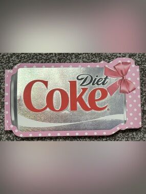 Diet Coke Note Pad With Magnetic Close Cover -Pink White Polka Dot Pages - New
